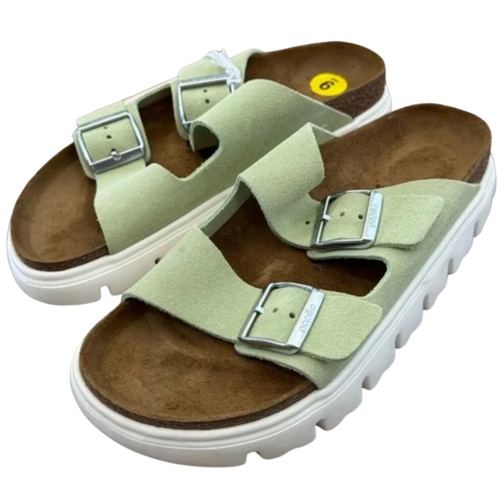 Birkenstock Arizona Chunky Suede Leather, Green, Women’s 9